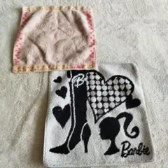 Barbie　バービー　タオル ハンカチ　2枚セット