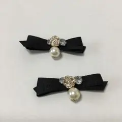 シューズクリップ　アクセサリー　ビジュー　パール　リボン　⑪