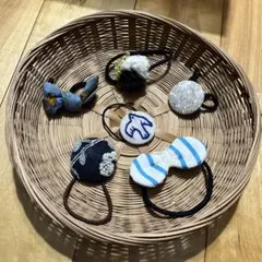 手作り布製ヘアゴム６点セット