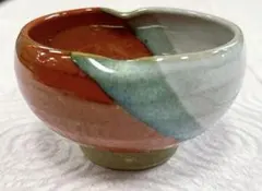 有田焼『茶灰色に緑線のミニ花器』