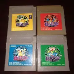ポケットモンスター赤緑青黄 4セット　ゲームボーイ ソフト