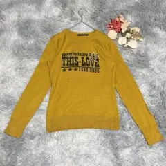 INGNI イング（M）長袖 カットソー プリント リブ編み アンゴラ混