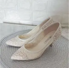 最終SALE【DIANA】24 フラワーレースパンプス セレモニー 結婚式