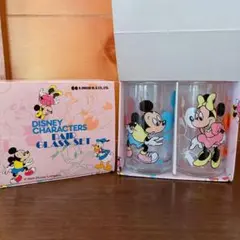新品　Disney ペアグラスセット 2セット レトロ