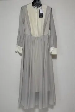 anuans シアードッキングピンタックブザムワンピース （ECRU）