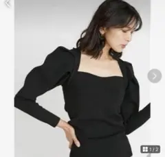 コルセットニットプルオーバー ブラック SNIDEL