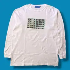 【Sauras Being】 "SC"STICKER L/S T/WHITE