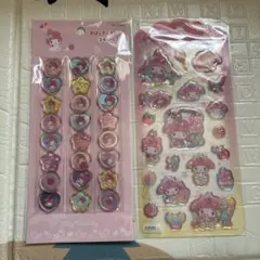 マイメロディ サンリオ おはじきシール 2種セット ♡