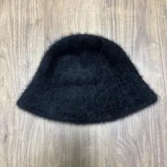 バケットハット　黒　フワフワ