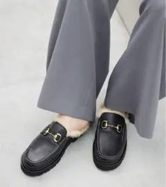 REMMEビットローファーブラック モカシン　SLOBE IENA 38