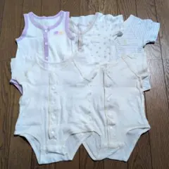前開きロンパース5枚+おまけ まとめ売り 70