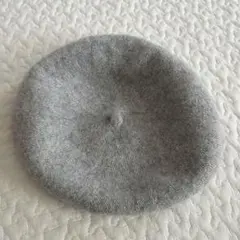 グレー ベレー帽 ウール80% アクリル20%
