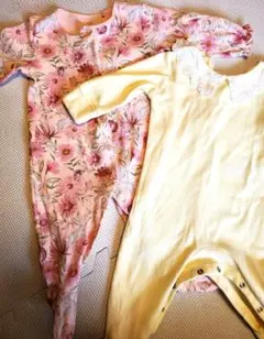 【２枚】ロンパースnext 花柄ツーウェイ・ドレスオール 3-6ヶ月 まとめうり