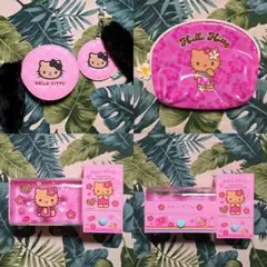 (♡)日焼けキティ PINK 収納ケース&ポーチ&ミラー まとめ売り ギャル