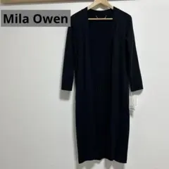 Mila Owen ミラオーウェンリブロングカーディガン ブラックサイズ0のサムネイル