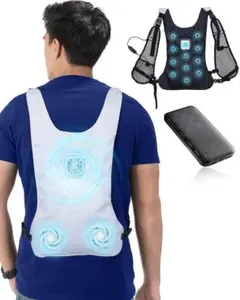 冷却ベスト ペルチェ 空調作業服 ファン搭載10000mAh バッテリーセット