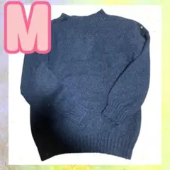 あったかでおしゃれ♡ 美シルエット✨ ネイビー ニット セーター シンプル