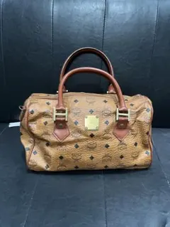 希少 MCM ブラウンレザー ハンドバッグ ボストンバック - メルカリ