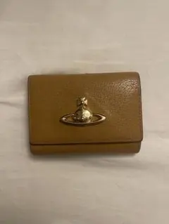 ブラウンレザー 三つ折り財布 Vivienne Westwood