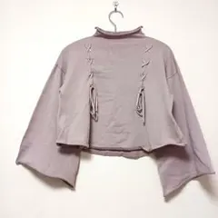 メリージェニー　レースアップニット　ショート丈のサムネイル