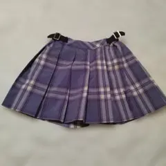 アナスイミニ　キュロットスカート　紫　チェック　120