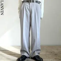 90s LANVIN PARIS W34 バギースラックス ツータック 春夏のサムネイル