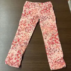 花柄デニム風ロングパンツ 110cmのサムネイル