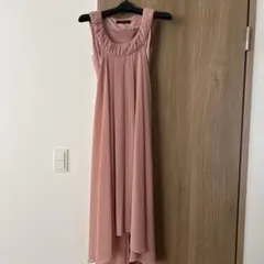 ketty フリルネック ピンクロングドレス　ボレロ付き