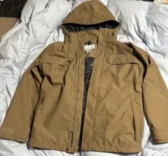 Columbiaフード付きブラウンナイロンジャケット インターチェンジジャケット