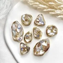 1625 ハンドメイド　レジンパーツセット　ニュアンスカボション　貼り付けパーツ