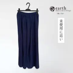 earth music & ecology ネイビー プリーツパンツ 春夏