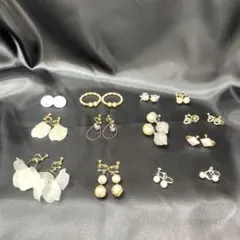 【M3】パール系　イヤリング14点　ジャンク有