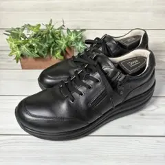 1797【極美品】Joya ジョーヤ サイドジップ 本革 レザー 黒 25.5