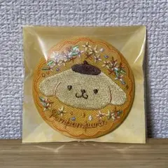 サンリオキャラクターズ 花言葉 刺繍缶バッジ ポムポムプリン