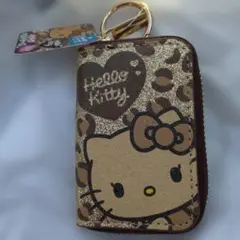 ハローキティ　ヒョウ柄　マルチケース　キーケース　レオパード