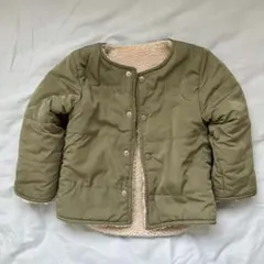 オリーブ色ボア裏地ジャケット 100cm