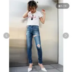 GYDA thigh high ダメージデニムパンツ