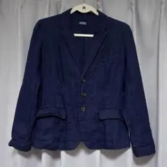 JOURNAL STANDARD リネン100 ジャケット　ネイビーのサムネイル