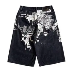 00s akademiks プリント デニム ハーフパンツ 34 ヒップホップのサムネイル