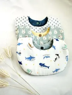 爽やか★男の子 スタイ 3枚セット ハンドメイド