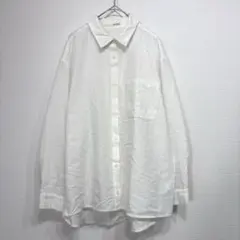 シューラルー【L】長袖シャツ ビックシルエット シンプル 胸ポケット