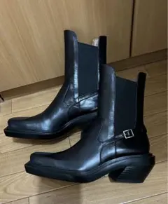 ZARA スクエアトゥレザーブーツ 新品 36