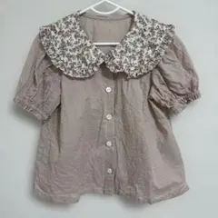 フリル襟ブラウス 半袖 110