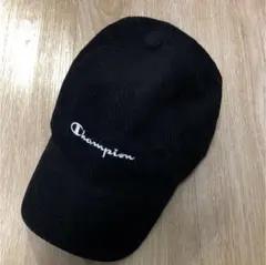 コーデュロイ.チャンピオン キャップ.ブラック