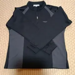 CHRIS EVERT ハーフジップ長袖シャツ ブラック/グレー