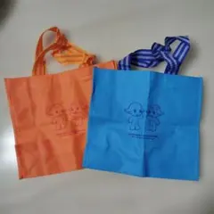 キャラクターイラスト エコバッグ 2点セット マチあり