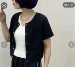 apres jour mignon ドットボタンショートトップスのサムネイル