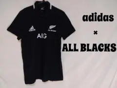 美品！adidas アディダス× オールブラックス ポロシャツ Oサイズ