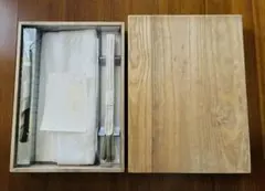 新品　未使用　礼装　留袖用　帯揚げ帯締め扇子3点セット 正絹 白　金糸　桐箱入り