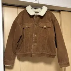 ブラウン コーデュロイ ボアジャケット
